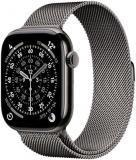 Apple Watch Series 11 GPS + Cellular 46mm Smartwatch with Slate Titanium Case with Slate Milanese Loop S/M. Sleep Score, Fitness Tracker, Health Monitoring, Always-On Display, Water Resistant