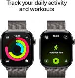 Apple Watch Series 11 GPS + Cellular 46mm Smartwatch with Slate Titanium Case with Slate Milanese Loop S/M. Sleep Score, Fitness Tracker, Health Monitoring, Always-On Display, Water Resistant