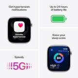 Apple Watch Series 11 GPS + Cellular 46mm Smartwatch with Gold Titanium Case with Light Blush Sport Band M/L. Sleep Score, Fitness Tracker, Health Monitoring, Always-On Display, Water Resistant