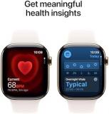 Apple Watch Series 11 GPS + Cellular 46mm Smartwatch with Gold Titanium Case with Light Blush Sport Band M/L. Sleep Score, Fitness Tracker, Health Monitoring, Always-On Display, Water Resistant