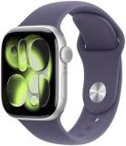 Apple Watch Series 11 GPS + Cellular 42mm Smartwatch with Silver Aluminium Case with Purple Fog Sport Band M/L. Sleep Score, Fitness Tracker, Health Monitoring, Always-On Display, Water Resistant