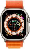 Apple Watch Ultra (GPS + Cellular, 49mm) Titanium Case with Orange Alpine Loop - Large(Renewed)