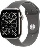 Apple Watch Series 11 GPS + Cellular 46mm Smartwatch with Natural Titanium Case with Stone Grey Sport Band S/M. Sleep Score, Fitness Tracker, Health Monitoring, Always-On Display, Water Resistant