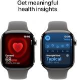 Apple Watch Series 11 GPS + Cellular 46mm Smartwatch with Natural Titanium Case with Stone Grey Sport Band S/M. Sleep Score, Fitness Tracker, Health Monitoring, Always-On Display, Water Resistant