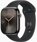 Apple Watch Series 10 [GPS + Cellular, 46mm] - Slate Titanium Case with Black Sport Band, S/M (Renewed)