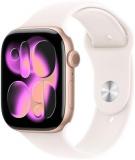 Apple Watch Series 11 GPS + Cellular 46mm Smartwatch with Rose Gold Aluminium Case with Light Blush Sport Band M/L. Sleep Score, Fitness Tracker, Health Monitoring, Always-On Display, Water Resistant