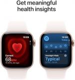 Apple Watch Series 11 GPS + Cellular 42mm Smartwatch with Rose Gold Aluminium Case with Light Blush Sport Band M/L. Sleep Score, Fitness Tracker, Health Monitoring, Always-On Display, Water Resistant