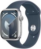 Apple Watch Series 9 [GPS, 45mm] - Silver Aluminium Case with Tempest Blue Sport...