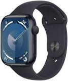 Apple Watch Series 9 (GPS, 45mm) Midnight Aluminum Case with Midnight Sport Band, M/L (Refurbished) (Renewed)