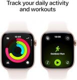Apple Watch Series 11 GPS + Cellular 46mm Smartwatch with Rose Gold Aluminium Case with Light Blush Sport Band S/M. Sleep Score, Fitness Tracker, Health Monitoring, Always-On Display, Water Resistant