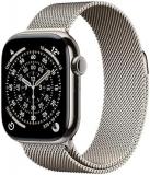 Apple Watch Series 11 GPS + Cellular 42mm Smartwatch with Natural Titanium Case with Natural Milanese Loop. Sleep Score, Fitness Tracker, Health Monitoring, Always-On Display, Water Resistant