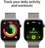 Apple Watch Series 11 GPS + Cellular 42mm Smartwatch with Natural Titanium Case with Natural Milanese Loop. Sleep Score, Fitness Tracker, Health Monitoring, Always-On Display, Water Resistant