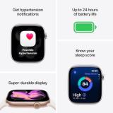 Apple Watch Series 11 GPS + Cellular 42mm Smartwatch with Gold Titanium Case with Gold Milanese Loop. Sleep Score, Fitness Tracker, Health Monitoring, Always-On Display, Water Resistant
