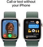 Apple Watch SE (2nd Gen) GPS+Cellular 44mm Smartwatch with Starlight Aluminium Case with Lake Green Sport Loop - One Size. Fitness & Sleep Trackers, Crash Detection, Heart Rate Monitor, Carbon Neutral