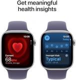 Apple Watch Series 11 GPS 46mm Smartwatch with Silver Aluminium Case with Purple Fog Sport Band S/M. Sleep Score, Fitness Tracker, Health Monitoring, Always-On Display, Water Resistant