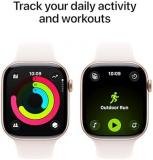 Apple Watch Series 11 GPS 46mm Smartwatch with Rose Gold Aluminium Case with Light Blush Sport Band M/L. Sleep Score, Fitness Tracker, Health Monitoring, Always-On Display, Water Resistant