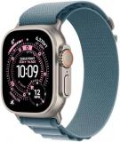 Apple Watch Ultra 3 GPS + Cellular 49mm Premium Running and Multisport Smartwatch with Rugged Natural Titanium Case with Light Blue Alpine Loop - Large. Advanced Health and Fitness Tracking