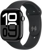 Apple Watch Series 10 [GPS+ Cellular, 46mm] - Black Aluminum Case with with Black Sport Band, M/L (Renewed)