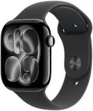 Apple Watch Series 11 GPS + Cellular 46mm Smartwatch with Jet Black Aluminium Case with Black Sport Band M/L. Sleep Score, Fitness Tracker, Health Monitoring, Always-On Display, Water Resistant