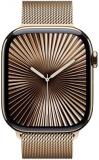 Apple Watch Series 10 GPS + Cellular 46 mm Smartwatch with Gold Titanium Case with Gold Milanese Loop - M/L. Fitness Tracker, ECG App, Always-On Retina Display, Carbon Neutral