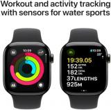 Apple Watch Series 10 [GPS, 42mm] - Midnight Aluminium Case with Black Sport Band (Renewed)