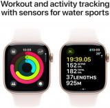 Apple Watch Series 10 [GPS, 42mm] - Rose Gold Aluminium Case with Light Blush Sport Loop (Renewed)