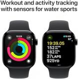 Apple Watch Series 10 [GPS, 42mm] - Jet Black Aluminum Case with Black Sport Band, M/L (Renewed)