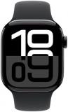 Apple Watch Series 10 [GPS, 42mm] - Jet Black Aluminum Case with Black Sport Band, M/L (Renewed)