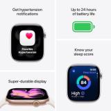 Apple Watch Series 11 GPS 42mm Smartwatch with Rose Gold Aluminium Case with Light Blush Sport Band M/L. Sleep Score, Fitness Tracker, Health Monitoring, Always-On Display, Water Resistant