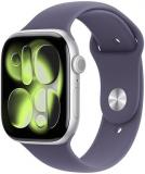 Apple Watch Series 11 GPS + Cellular 46mm Smartwatch with Silver Aluminium Case with Purple Fog Sport Band M/L. Sleep Score, Fitness Tracker, Health Monitoring, Always-On Display, Water Resistant