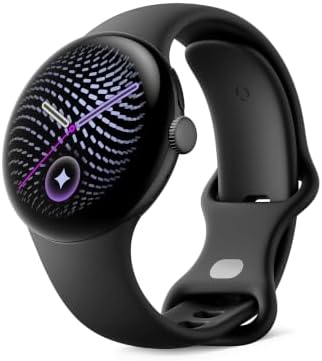 Google Pixel Watch 5 (41 mm) - Smartwatch - Black Case/Obsidian Band, Wi-Fi | With Domed Display, Comprehensive Health and Fitness Tracking and Help from Gemini