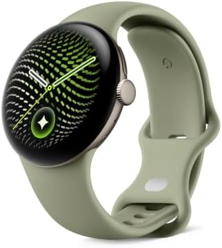 Google Pixel Watch 5 (41 mm) - Smartwatch - Pyrite Case/Olive Band, Wi-Fi | With Domed Display, Comprehensive Health and Fitness Tracking and Help from Gemini