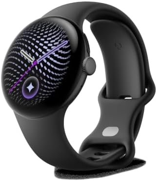 Google Pixel Watch 5 (45 mm) - Smartwatch - Black Case/Obsidian Band, Wi-Fi | With Domed Display, Comprehensive Health and Fitness Tracking and Help from Gemini